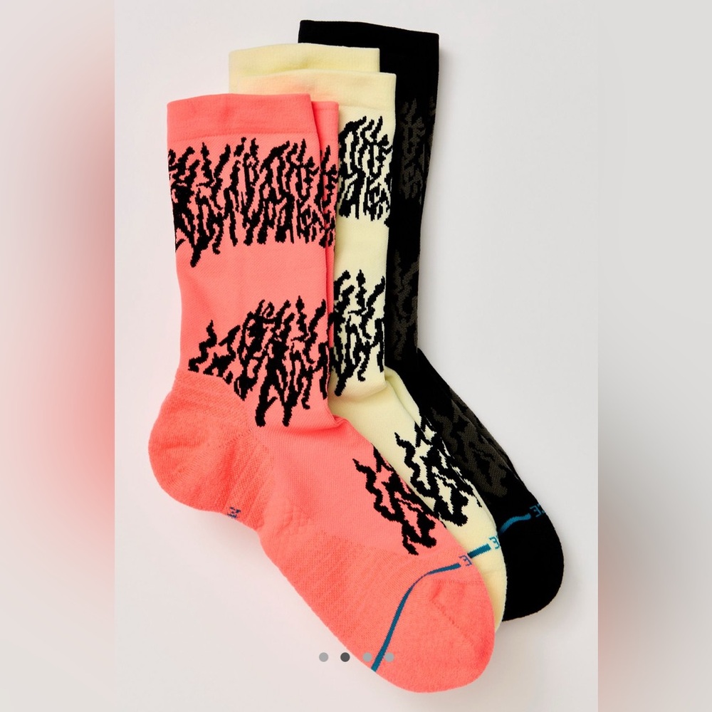 Free People Movement x Stance Glacier Light Crew sock 3-pack sz M